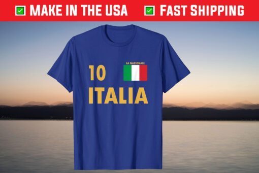 Italy National Football Team Jersey Style Soccer 10 Italia T-Shirt