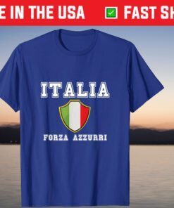 Italy Soccer Team Italia Jersey 2021 Forza Azzurri Italia T-Shirt