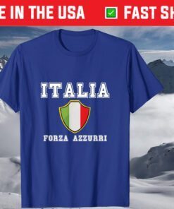 Italy Soccer Team Italia Jersey 2021 Forza Azzurri Italia T-Shirt