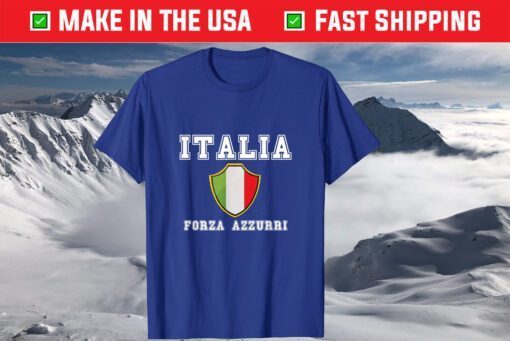 Italy Soccer Team Italia Jersey 2021 Forza Azzurri Italia T-Shirt