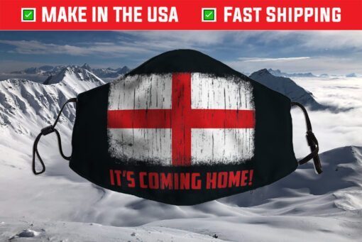 It's Coming Home Vintage England Flag Face Mask