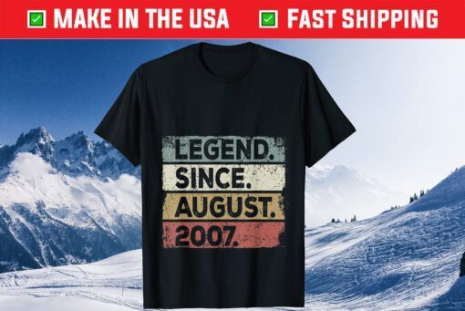 Legend Since August 2007 14th Birthday 14 Years Old Classic T-Shirt