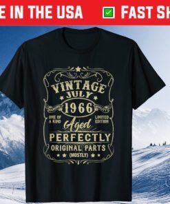 Vintage Made In July 1966 Retro Classic 55th Birthday Classic T-Shirt