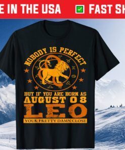Leo Zodiac Sign August 08 Lion Birthday Unisex T-Shirt