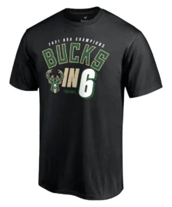 Milwaukee Bucks Fanatics Branded 2021 NBA Finals Champions Bucks In Six Shirt