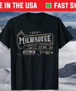 Milwaukee WI Vintage Victorian Style Home City Distressed T-Shirt