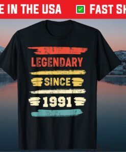 Retro Birthday Vintage Legendary Since 1991 Classic T-Shirt