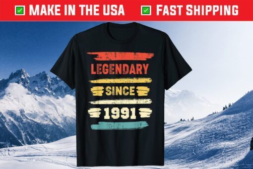 Retro Birthday Vintage Legendary Since 1991 Classic T-Shirt