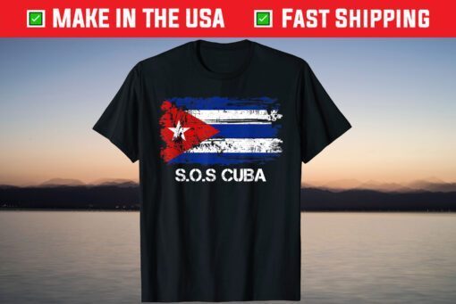 Sos Cuba Flag Cuba Cuban Flag Shirt