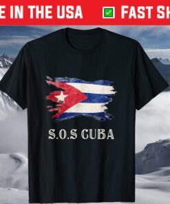 Sos Cuba Flag Cuba Cuban Flag T-Shirt