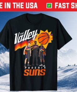 The Valley Oop Phoenix Basketball Retro Sunset Basketball Us 2021 T-Shirt