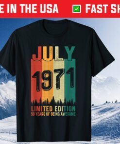 Vintage 1971 50 Years Old Retro 50Th Birthday Classic T-Shirt
