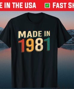 Vintage 1981 40 Years Old Retro 40Th Birthday Classic T-Shirts