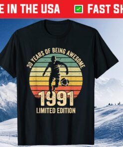 Vintage 1991 30 Years Old Retro 30Th Birthday Unisex T-Shirt