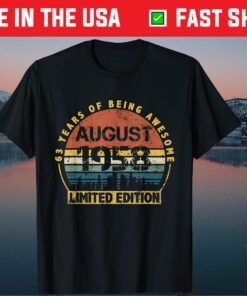 Vintage August 1958 63rd Birthday 63 Years Old Being Awesome Gift T-Shirt