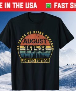 Vintage August 1958 63rd Birthday 63 Years Old Being Awesome Gift T-Shirt