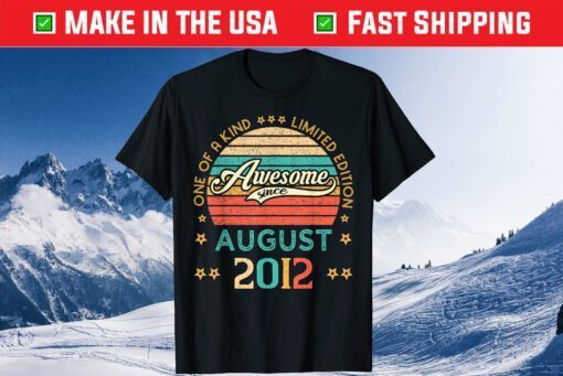 Vintage Birthday Awesome Since August 2012 Limited Edition Classic T-Shirt