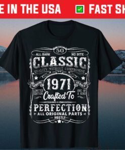 Vintage Made In 1971 Retro Classic 50th Birthday Decorations Classic T-Shirt
