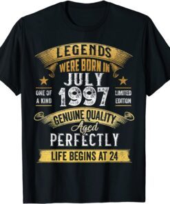 Legend Were Born in July 1997 24 Year Old 24 Birthday T-Shirt