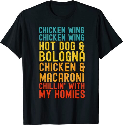 Chicken Wing Chicken Wing Hot Dog and Bologna Tee Shirt