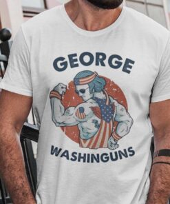 George Washinguns George Washington Workout 4th July Tee Shirt