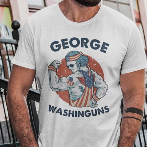 George Washinguns George Washington Workout 4th July Tee Shirt