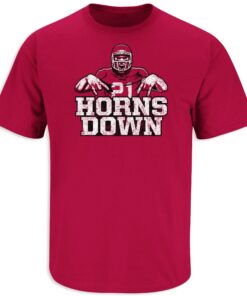 Horns Down Arkansas College Apparel Tee Shirt