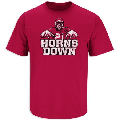 Horns Down Arkansas College Apparel Tee Shirt