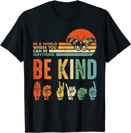 In A World Where You Can Be Anything Be Kind Kindness Autism Gift Shirt