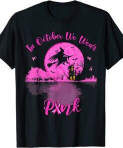 In October We Wear Pink Halloween Breast Cancer Awareness Us 2021 Shirt