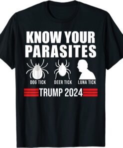 Know Your Parasites anti Biden Funny Halloween Trump 2024 Tee Shirt