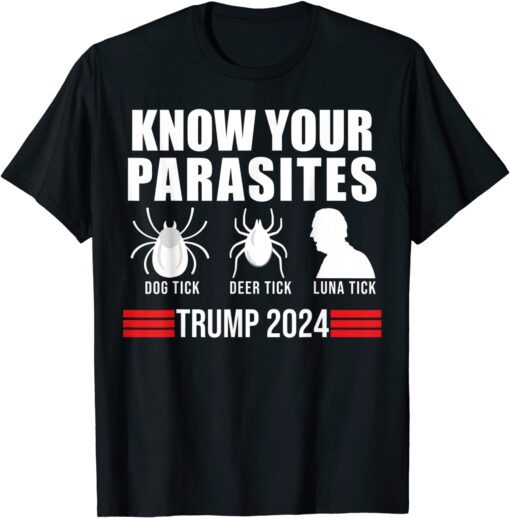 Know Your Parasites anti Biden Funny Halloween Trump 2024 Tee Shirt