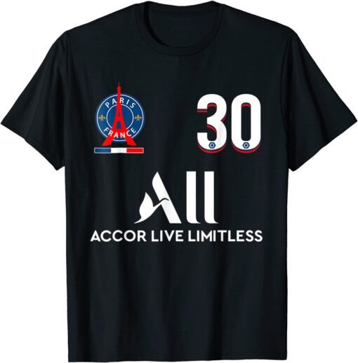 Messi Loves Paris PSG France For Soccer Tee Shirt