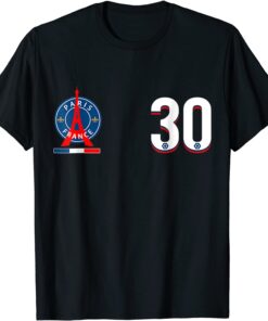 Messis Loves Paris PSGS France For Soccer Fans No.30 FC Gift Shirt