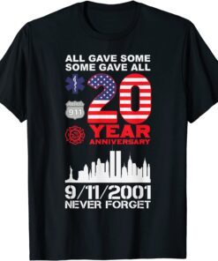 Never Forget 911 20th Anniversary Patriot Day 2021 Tee Shirt