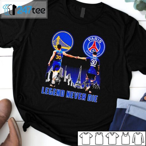 Paris Curry And Messi Legend Never Die Tee Shirt