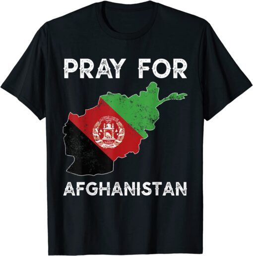 Pray For Afghanistan 2021 Afghanistan Flag Vintage Tee Shirt