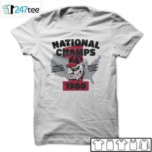 Retro Georgia 1980 National Champs Tee Shirt