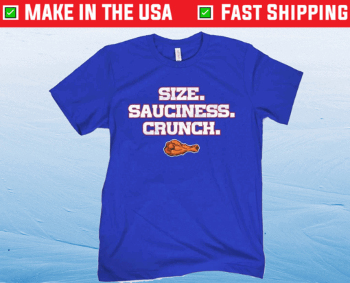 Size Sauciness Crunch Blue TShirt