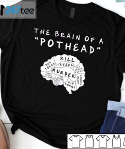 The Brain Of A Pothead Kill Steal Murder Tee Shirt