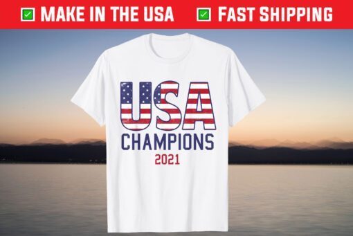 USA Champions 2021 USA vintage flag USA Sports Team T-Shirt