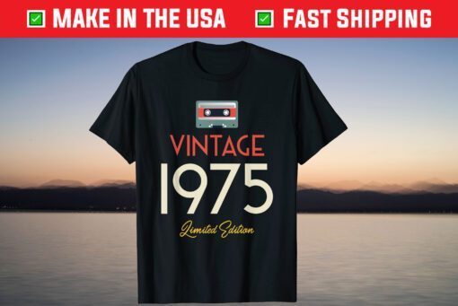 Vintage 1975 46th Birthday Cassette Tee Shirt