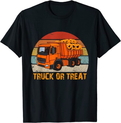 Truck or Treat Funny Trucker Kids or Adults Halloween T-Shirt