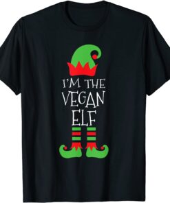 Matching Family Funny I'm The Vegan Elf Christmas T-Shirt