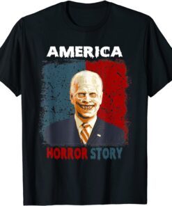 Biden Horror America Zombie Story Halloween Retro Vintage T-Shirt