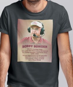 Bobby Bowden 44 Year Coaching Career 377 Career Wins Shirt