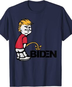 Funny Trump Pee on Biden Tee T-Shirt