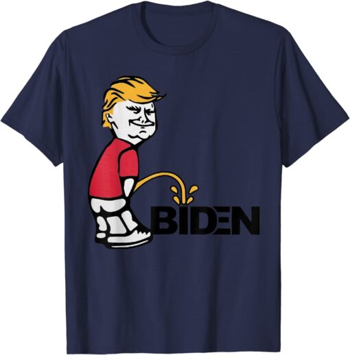 Funny Trump Pee on Biden Tee T-Shirt