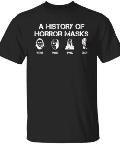 A History Of Horror Masks Halloween Biden Tee Shirt