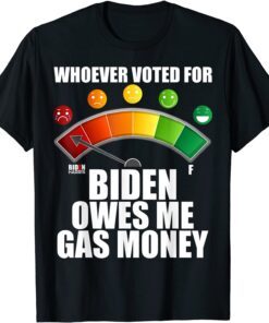 Anti Biden Owes Me Gas Money Pro America Republicans Tee Shirt